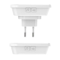 Solight 2x bezdrátový zvonek, do zásuvky + bateriový, 200m, bílý, learning code