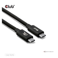 Club3D Kabel USB4 v2 Typ-C, 80Gbps, Certifikovaný kabel, 4K540Hz, 8K240Hz, 16K60Hz, PD 240W, 1,2m