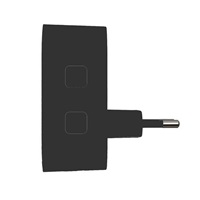 Solight bezdrátový zvonek, do zásuvky, 180m, černý, learning code