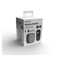 Solight bezdrátový zvonek, do zásuvky, 180m, černý, learning code