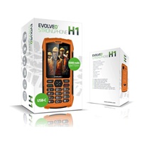 EVOLVEO StrongPhone H1, vodotěsný odolný Dual SIM telefon, oranžová