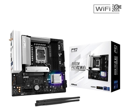 ASRock MB Sc LGA1851 B860M Pro RS WiFi, Intel B860, 4xDDR5, 1xDP, 1xHDMI, WiFi, mATX