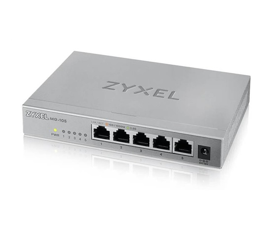 Zyxel XMG-105 5 Ports 2,5G + 1 SFP+ MultiGig unmanaged Desktop Switch