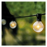 Solight LED venkovní řetěz s žárovkami, 25 žárovek, 15m+5m, 20W, teplá bílá