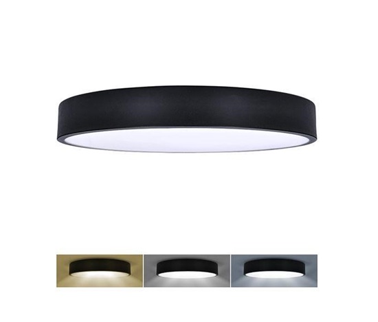 Solight LED stropní osvětlení LECCE, 3CCT, 48W, 2900lm, 40cm, 3000/4000/6000K, černá
