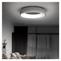 Solight LED stropní světlo kulaté Treviso, 48W, 2880lm, stmívatelné, dálkové ovládání, šedá