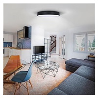 Solight LED stropní osvětlení LECCE, 3CCT, 36W, 2100lm, 30cm, 3000/4000/6000K, černá