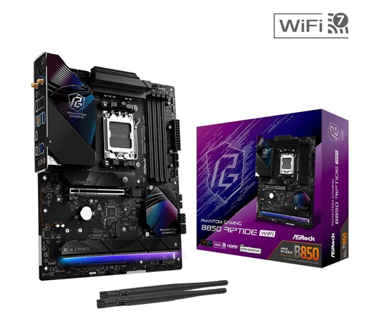 ASRock MB Sc AM5 B850 Riptide WiFi, AMD B850, 4xDDR5, 1xHDMI, WiFi, ATX