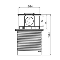 Solight prodlužovací přívod, 4 zásuvky, černý, 1,5m, výsuvný blok zásuvek, kruhový tvar