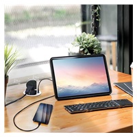 Solight 1z + USB-C 20W PD vestavná zásuvka, 2m, stříbrná