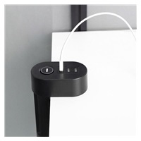 Solight 3z + USB A+C přenosné stolní zásuvky, 2m, černá, USB rychlonabíječka 20W PD