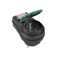 Solight zásuvka průběžná IP44, 16A, černá, vypínač