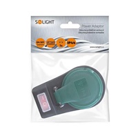 Solight zásuvka průběžná IP44, 16A, černá, vypínač