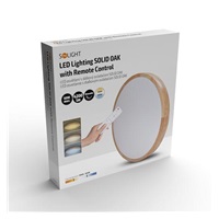 Solight LED osvětlení s dálkovým ovladačem Solid Oak, 60W, 4200lm, 51cm, změna chromatičnosti, stmívatelné