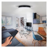 Solight LED osvětlení s dálkový ovladačem, 50W, 3100lm, 40cm, změna chromatičnosti, stmívatelné, černá