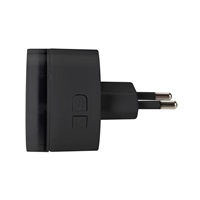 Solight bezdrátový mini zvonek, do zásuvky, 180m, černý, learning code