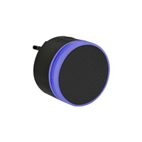 Solight bezdrátový mini zvonek, do zásuvky, 180m, černý, learning code