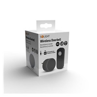 Solight bezdrátový mini zvonek, do zásuvky, 180m, černý, learning code