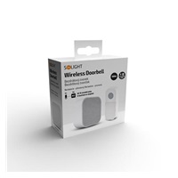 Solight bezdrátový zvonek, bateriový, 180m, bílý, learning code