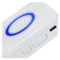 Solight bezdrátový zvonek, bateriový + USB, 200m, bílý, learning code