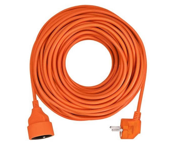 Solight prodlužovací přívod - spojka, 1 zásuvka, 30 m, 3 x 1,5mm2, oranžová