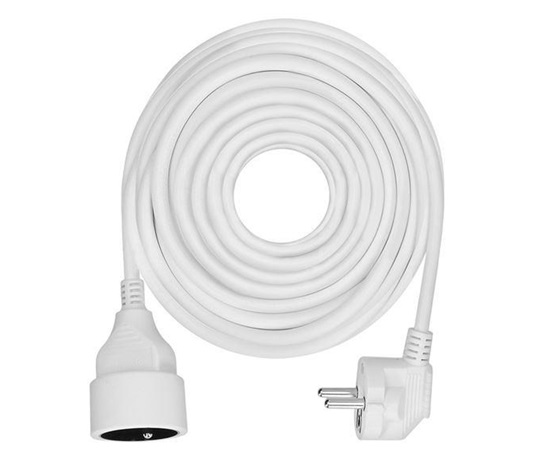 Solight prodlužovací přívod - spojka, 1 zásuvka, 10m, 3 x 1,5mm2, bílá