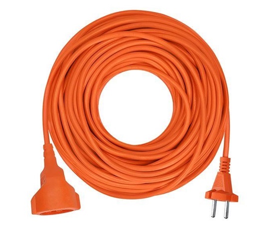 Solight 1z pohyblivý přívod - spojka, 20m, 2 x 1,5mm2, oranžová
