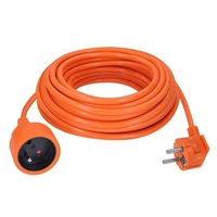 Solight 1z prodlužovací přívod - spojka, 15m, 3 x 1,5mm2, oranžová