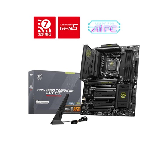 MSI MB Sc AM5 MAG B850 TOMAHAWK MAX WIFI, AMD B850, 4xDDR5, 1xHDMI, WiFi, ATX