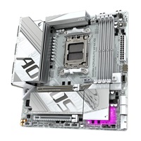 GIGABYTE MB Sc AM5 B850M A ELITE WF6E ICE, AMD B850, 4xDDR5, 1xDP, WiFi, mATX