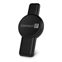 CONNECT IT Bezdrátová nabíječka WatchTravelCharge pro Apple a Samsung Watch, Černá