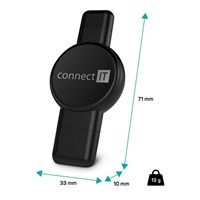 CONNECT IT Bezdrátová nabíječka WatchTravelCharge pro Apple a Samsung Watch, Černá