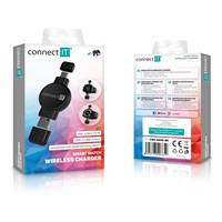 CONNECT IT Bezdrátová nabíječka WatchTravelCharge pro Apple a Samsung Watch, Černá