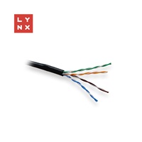 LYNX UTP kabel Cat5e, PE (Fca), celoměděný, venkovní, černý, box 305m