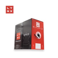 LYNX FTP kabel, Cat5e, PE (Fca), 0,5mm, celoměděný, venkovní, černý, box 305m