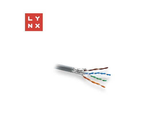 LYNX FTP kabel, Cat6, PVC (Eca), celoměděný, vnitřní, šedý, box 305m