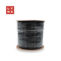 LYNX SFTP kabel, Cat6a, PE, celoměděný, venkovní, černý,  cívka 500m