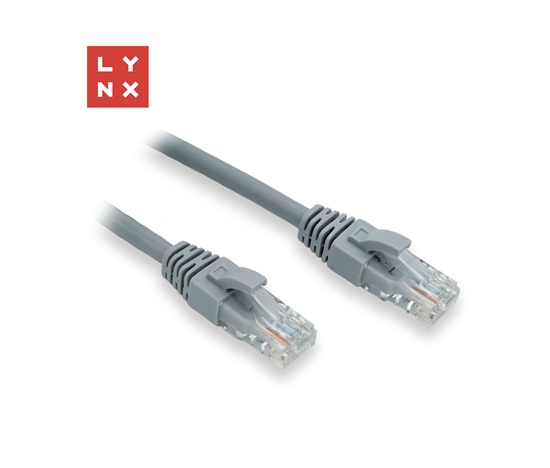 LYNX UTP patch kabel Cat6, PVC, 7m, šedý