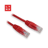 LYNX UTP patch kabel Cat5e, PVC, CCA, 5m, červený