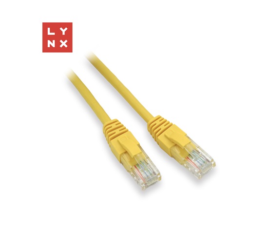 LYNX UTP patch kabel Cat5e, PVC, CCA, 3m, žlutý