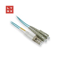 LYNX duplexní patch kabel MM, OM3, LC/SC, 50/125µm, 0,5m