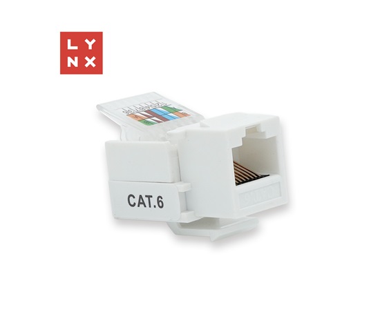 LYNX keystone UTP Cat6, samozařezávací, 90stp., bílý