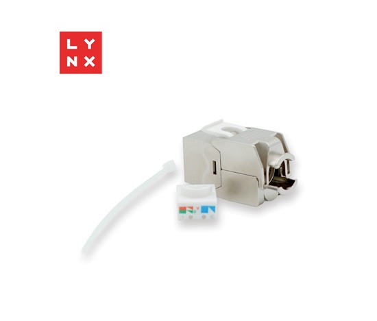 LYNX keystone, STP Cat6a, samozařezávací, stříbrný