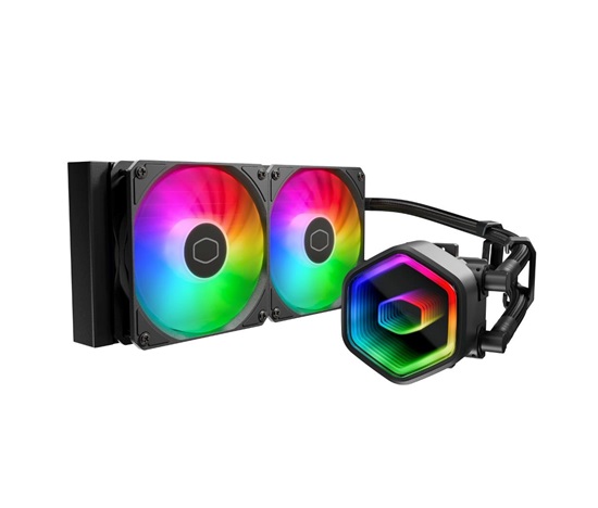 Cooler Master vodní chladič MasterLiquid 240 Core II, 2x240mm, LGA1851, AM5, černá