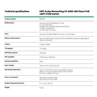 HPE Aruba Networking CX 6000 48G 4SFP Switch R8N86A