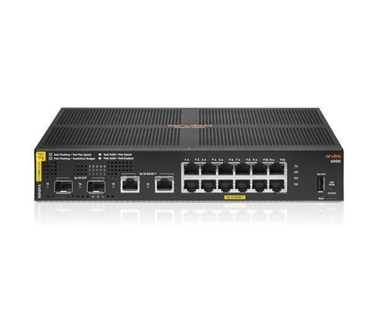 HPE Aruba Networking CX 6000 12G Class4 PoE 2G/2SFP 139W Switch