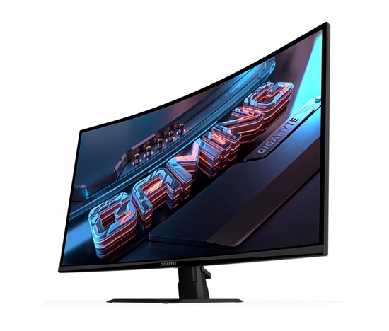 GIGABYTE LCD - 32" Gaming monitor GS32QCA, Prohnutý VA 1500R, 2560x1440 QHD, 180Hz, 3500:1, 250cd/m2, 1ms, 2xHDMI, 1xDP