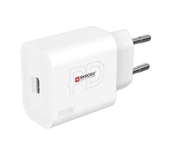 SKROSS USB-C nabíjecí adaptér Power charger 30W EU, Power Delivery, typ C