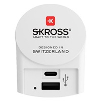SKROSS USB A+C nabíjecí adaptér EU, 27W, typ C