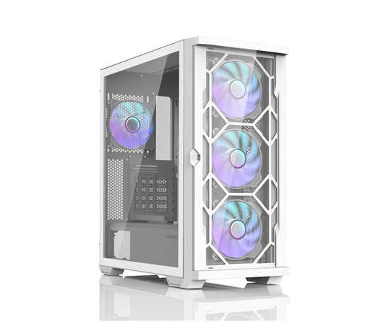 ZALMAN case Z10 DUO White, Mid Tower, ATX, 2xUSB 3.0, 1xUSB-C, 4x ARGB Fan, bílá